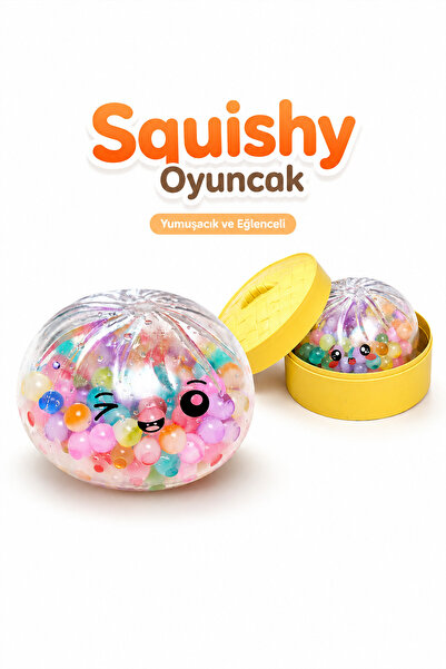 Essentra Home Kutulu Renkli Boncuklu Squishy Çin mantısı Oyuncak – Yumuşak Sı...