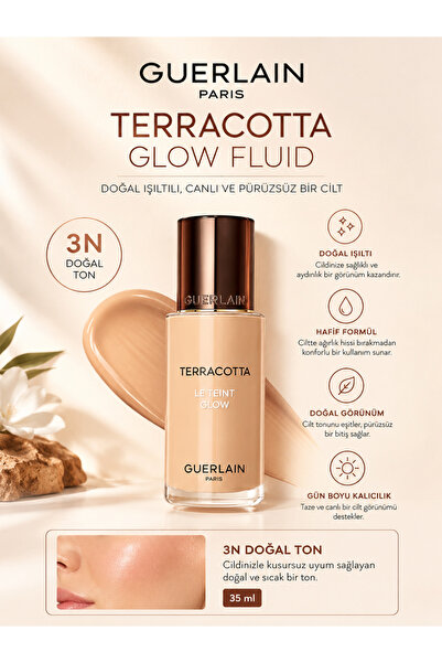 Guerlain كريم أساس تيراكوتا لو تينت جلو 3N لإطلالة بشرة مشرقة ومتألقة بلمسة ط...