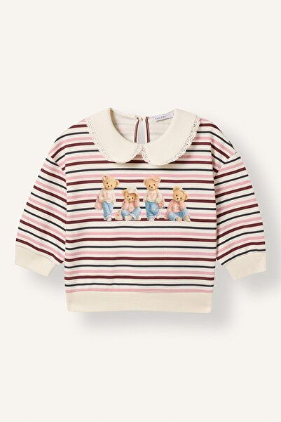 DeFacto Polo Yaka Hayvan Baskılı Sweatshirt Kız Bebek I7726A526WN