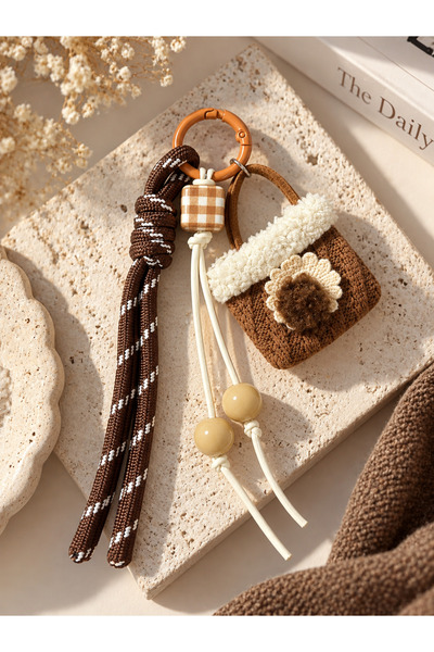 Kumru Studio Milk Mocha Mini Bag Figured Bag Charm