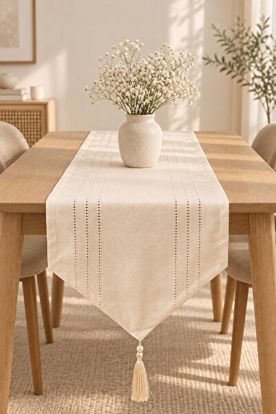 Bikaya Home Diana Karlina Masa Runner |   35X140 cm |   Elegant Details, Tass...