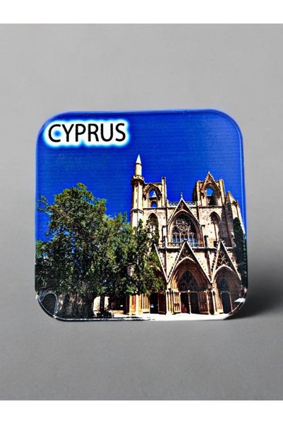 Mundy CYPRUS ( KIBRIS ) Mıknatıslı Plastik Bardak Altlığı Magnet - Hediyelik ...