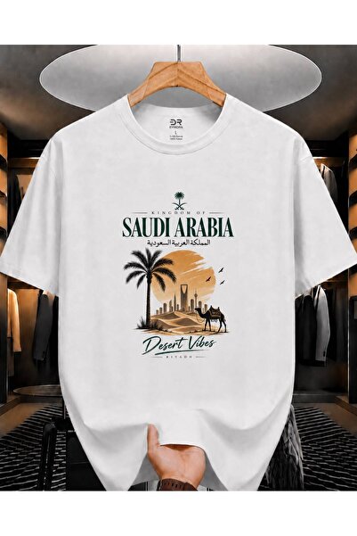 EYMORA Saudi Arabia Desert Vibes Printed White Unisex T-Shirt – Saudi Arabia ...