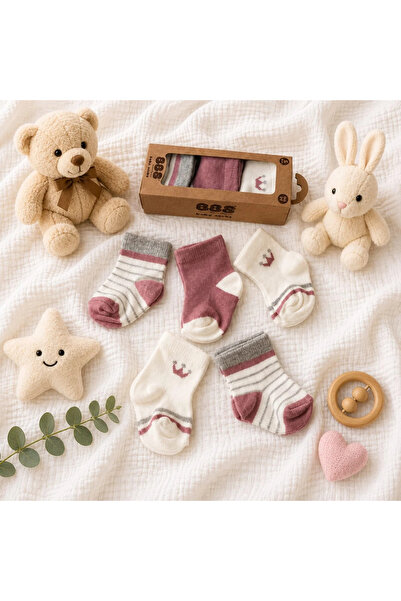BEBELON ÖZEL KUTUSUNDA 5 Lİ BEBEK ÇORAP SET