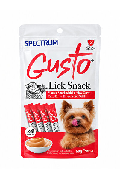 GUSTO KUZU ETLİ VE HAVUÇLU KÖPEK SIVI ÖDÜLÜ 4X15G