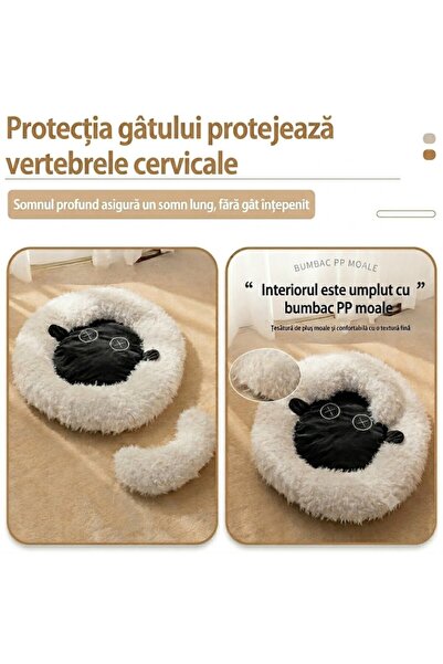 OEM Culcuș moale și pufos pentru pisici 'Oaie', 47x44x10 cm