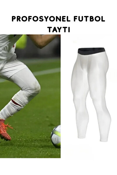 RUTBİL SPORTS Profesyonel Siyah Futbolcu Taytı -PRO Spor Taytı-Koşu Taytı -Er...