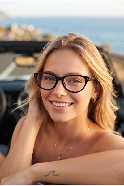 MONAL EYEWEAR Geometric + Frame Optically Compatible Blue Light Protection Be...