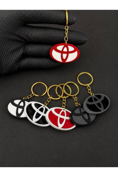 3ALAZERPLEKSİ PLEKSİ KESİM TOYOTA ANAHTARLIK (6 ADET)