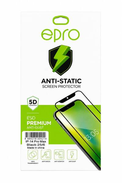 ePro İPhone 14 Pro Max 5D Privac Anti - Static premium ekran koruyucu