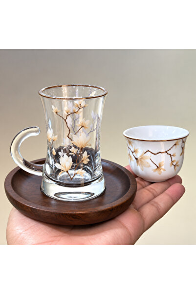 laverahome 36 Piece Luxury Gift Set Tea Cups & Saucers - Rose Pattern with Ma...