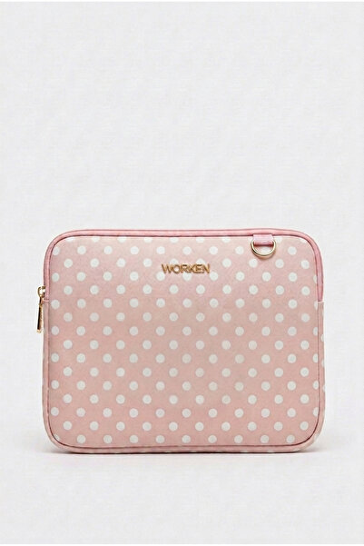 worken New Product, 11" & 12 Inch Polka Dot Powder Tablet Case with Shoulder Strap, Faux Leather, Water and Impact Resistant, Powder