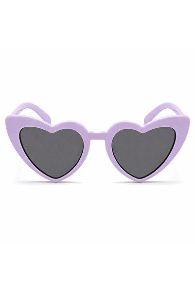 Livenda Purple Lilac Retro Heart Glasses – 80S 90S Style Party Glasses