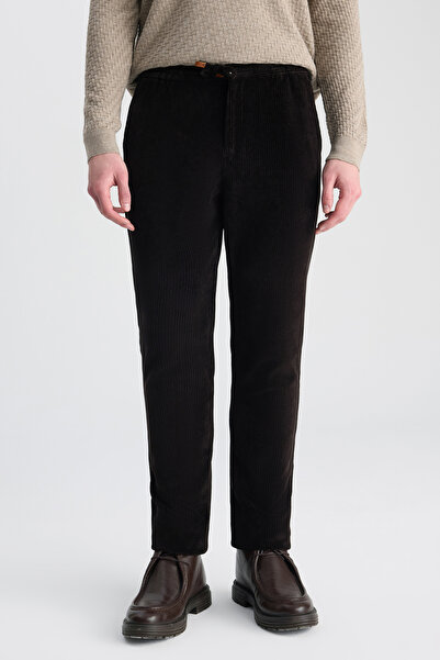 D'S Damat Ds Damat Παντελόνι Jogger με Άνετη Εφαρμογή (Χωρίς Πιέτες) Καφέ Αρμ...