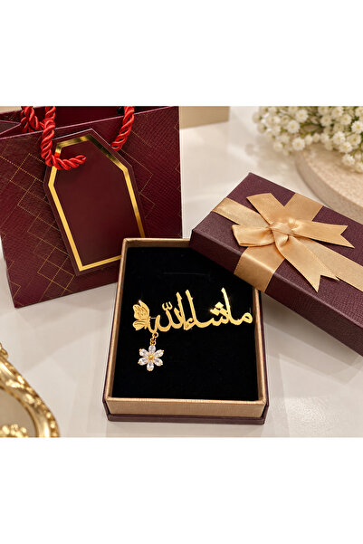 Generic Brand ✨   "God Willing" Brooch with Luxurious Details
