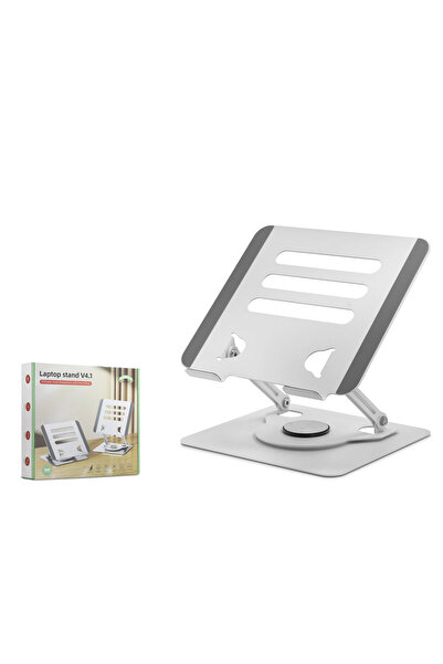 Livenda Aluminum Alloy 360 Degree Rotatable Premium Laptop Stand - Silver Hdx...