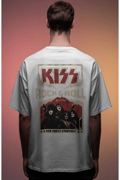 SEVBANO Kiss Rock Metal Music Band Printed Unisex Oversize Premium T-Shirt