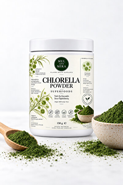 Mel and Mira Klorella Tozu 150 g | Chlorella Powder | Chlorella Vulgaris | İn...