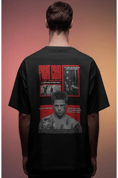SEVBANO Fight Club Tyler Durden Film Printed Unisex Oversize Premium T-Shirt
