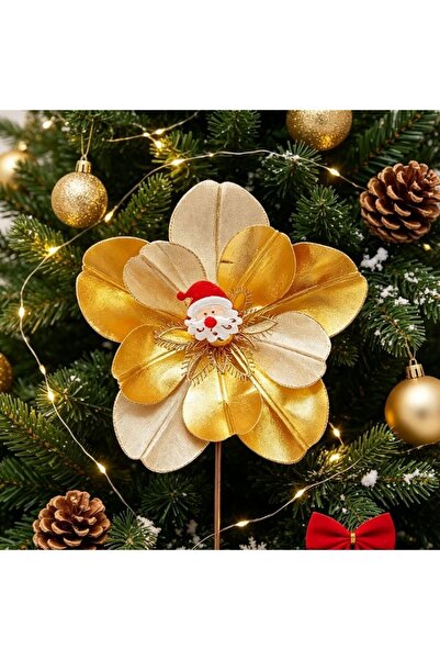 Kmt Style Christmas product, Double-layered 10-petal golden decorative flower...