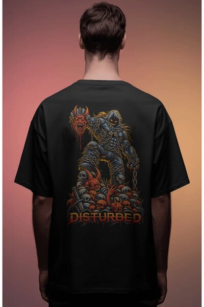 SEVBANO Disturbed Rock Metal Music Band Printed Unisex Oversize Premium T-Shirt