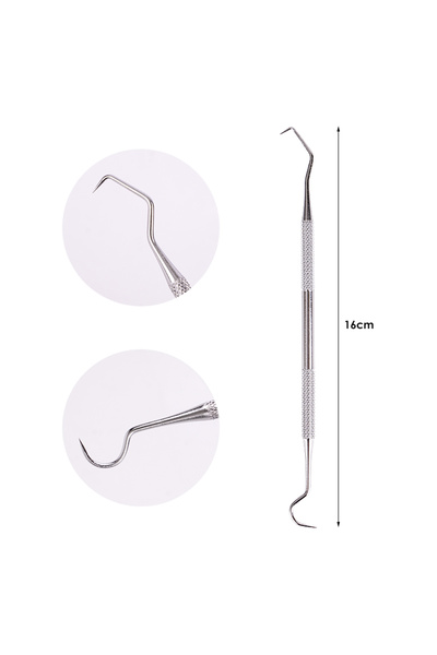 Choice 1pc 1pc Stainless Steel Double Ended Toothpick Scraper Tools Periodont...