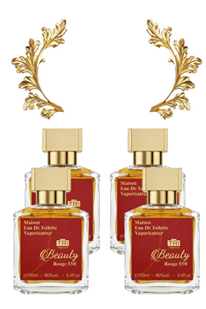 trı 4 قطع من عطر بيوتي روج 550 سعة 100 مل