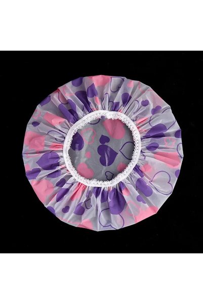 Choice Purple 1pc/lot Waterproof Bath Hat Thickened Waterproof and Oil Fume C...