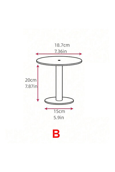 Choice B-18.7cm Transparent Acrylic Round Cake Stand for Desserts, Cupcake Ra...