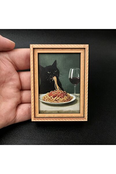Choice BXT-P Cute Cat Refrigerator Magnet - Adorable Black and White Cat Desi...