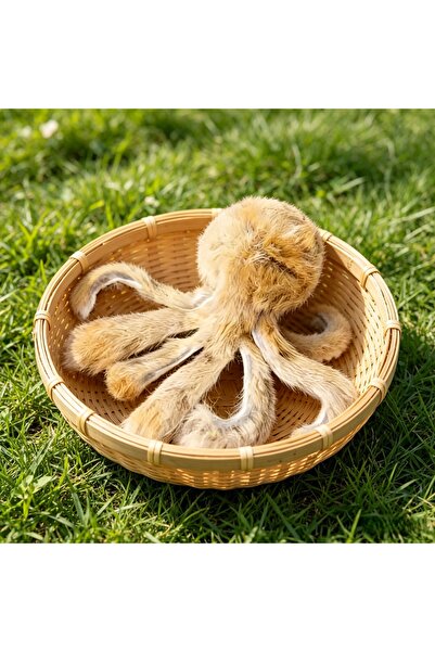 Choice Yellow Rabbit Fur Octopus Cat Teaser Toy: Interactive Wand Replaceable...