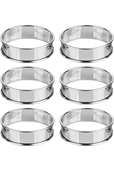 Choice 6pcs 6.5cm 6PCS Muffin Crumpet Baking Rings, Food Grade Stainless Stee...