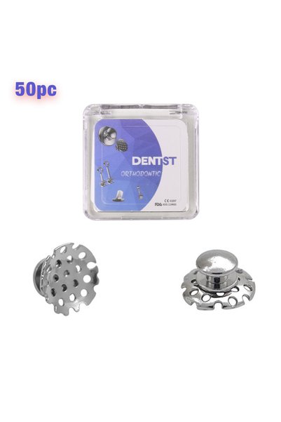 Choice Bondable Round Hole Dental Hollow-out Lingual Button with Holes Perfor...