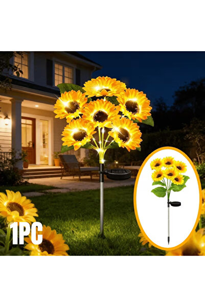 Choice 6 flower Solar Garden Lights Outdoor Sunflowers Garden Decor Lawn Lamp...