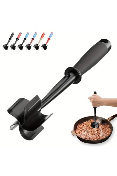 Choice black Meat Chopper & Masher | 5-Blade Heavy Duty for Burgers/Hash Brow...