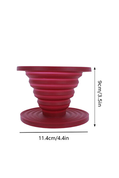 Choice red Leeseph Collapsible Pour Over Coffee Dripper for Camp Coffee, Reus...