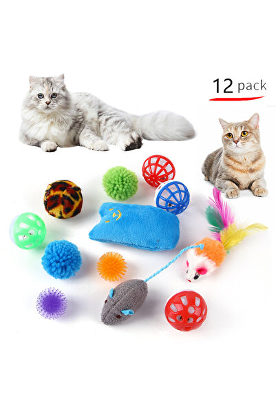 Choice 12pack 12-24pcs Set Pet Kitten Toys Variety Cat Toy Combination Set Ca...