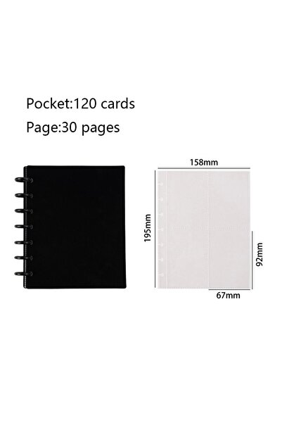 Choice Black-120 New Multi-pockets Photo Album Kpop Storage photo Photocard H...