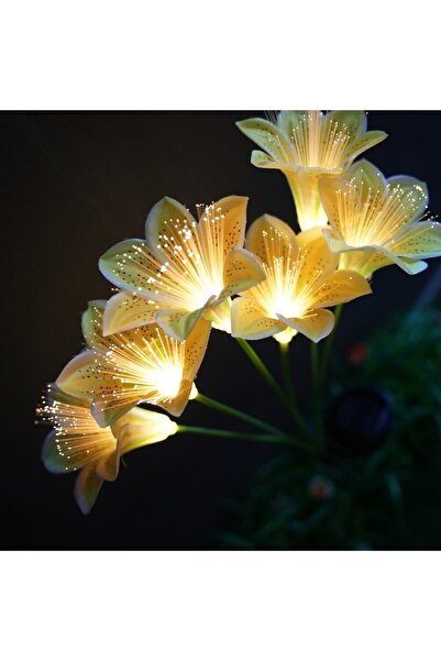 Choice 1PC 6Head Yellow Solar Lily Flower Garden Stake Lights, Warm White IP6...