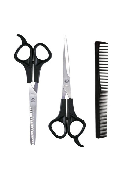 Choice black 3PCS Hairdressing Scissors 6 Inch Scissors Kit Tool for Cutting ...