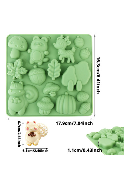 Choice Smt-517 1 Silicone Cake Mold in the Shape of Animals, Including Squirr...