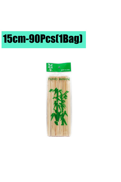 Choice 15cm-90Pcs(1Bags) 1350/90Pcs Natural BBQ Skewers Bamboo Sticks 15/20/2...