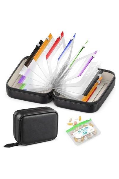 Choice B A8 Waterproof Pill Organizer Set, Twice-Daily Large Pill Organizer f...