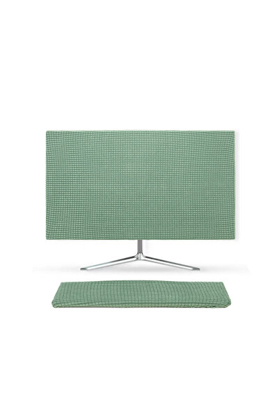 Choice green Computer monitor dust cover 2-piece set (1 Monitor cover and 1 k...