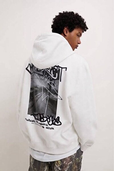 JANTIL MODA Unisex Oversize 3 Threaded Hooded Sweatshirt με τσέπη καγκουρό, τ...