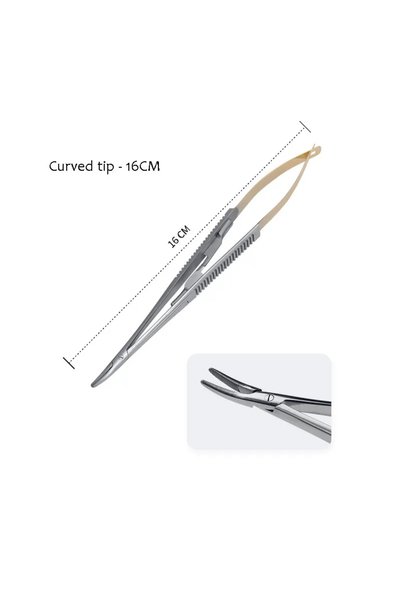 Choice 16cm-Curved 1Pc Castroviejo Needle Holders 14cm/16cm Implant Dental Ne...