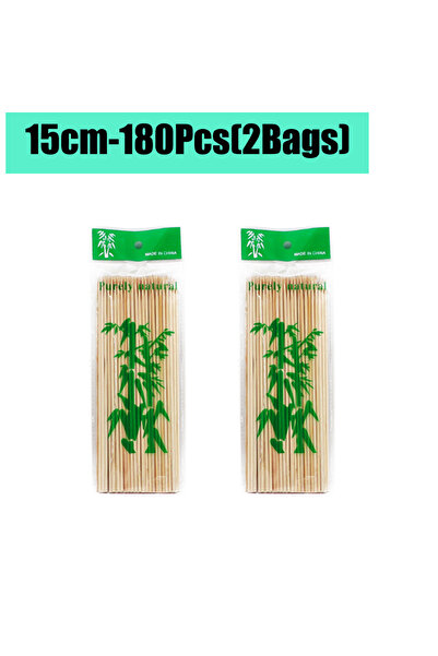 Choice 15cm-180Pcs(2Bags) 1350/90Pcs Natural BBQ Skewers Bamboo Sticks 15/20/...