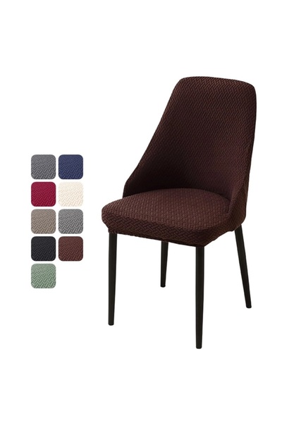 Choice 1PC chair cover A5 Coffee 1/4/6pcs Jacquard Dining Chair Covers Stretc...