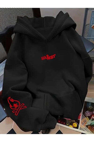 JANTIL MODA Unisex Oversize Φούτερ με κουκούλα με 3 κλωστές, τσέπη καγκουρό, ...