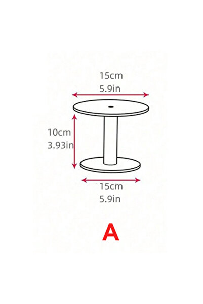 Choice A-15cm Transparent Acrylic Round Cake Stand for Desserts, Cupcake Rack...